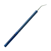Nagahara Nucleus Chopper, Titanium, For Use In RH (LH Dominant Surgeon), 1.75mm Tip (Outer Tip-To-Bend; 1.25mm Inner Tip-To-Bend) Blade Offset At 60 Degrees, 10mm Bend To Tip, Round Handle, Overall Length 4-1/2" (115mm) ET0578 R,54-0351,3773T,54-0351,ET0578 R